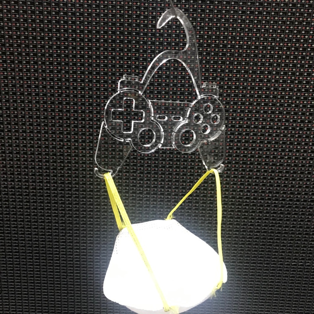 Clear Acrylic Face Mask Holder - Picture 3 of 8